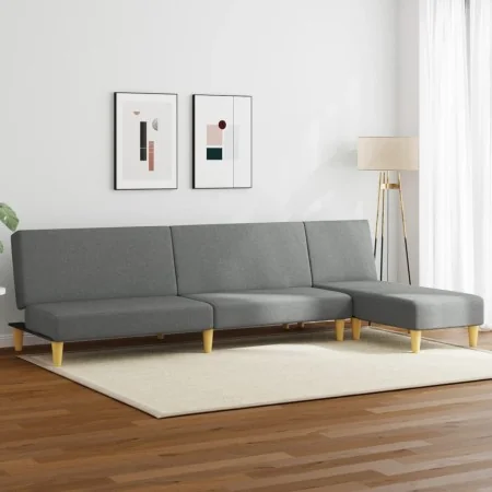 Juego de sofás 2 piezas tela gris oscuro by , Sofas - Ref: Foro24-3216292, Price: 392,48 €, Discount: %