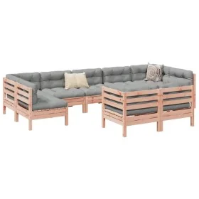 Set de sofás jardín 9 pzas con cojines madera de abeto Douglas by , Garden sets - Ref: Foro24-3299634, Price: 814,52 €, Disco...
