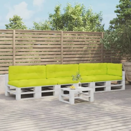 Cojines para palés 7 piezas tela verde brillante by , Cushions for chairs and sofas - Ref: Foro24-3217152, Price: 213,19 €, D...
