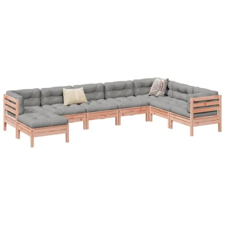 Set de sofás jardín 8 pzas con cojines madera de abeto Douglas by , Garden sets - Ref: Foro24-3299579, Price: 797,38 €, Disco...