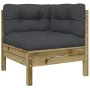 Set de sofás jardín 9 pzas con cojines madera pino impregnada by , Garden sets - Ref: Foro24-3299518, Price: 834,85 €, Discou...