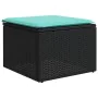 Set de sofás de jardín 5 pzas con cojines ratán sintético negro by , Garden sets - Ref: Foro24-3226757, Price: 393,32 €, Disc...