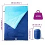 Saco de dormir doble y almohadas camping adultos 3-4 estaciones de , Sacos de dormir - Ref: Foro24-94447, Precio: 56,79 €, De...