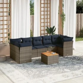Set de sofás de jardín y cojines 8 piezas ratán sintético gris by , Garden sets - Ref: Foro24-3255844, Price: 581,77 €, Disco...