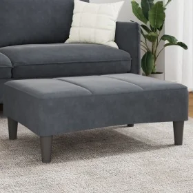 Fußstütze aus dunkelgrauem Samt 77x55x31 cm von , Osmanen - Ref: Foro24-4007376, Preis: 67,28 €, Rabatt: %