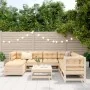 Juego de sofás de jardín 8 pzas madera maciza de pino by , Garden sets - Ref: Foro24-3250556, Price: 448,12 €, Discount: %