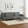 Sofá cama de 2 plazas con taburete tela gris oscuro by , Sofas - Ref: Foro24-3258107, Price: 335,19 €, Discount: %
