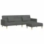 Sofá cama de 2 plazas con taburete tela gris oscuro by , Sofas - Ref: Foro24-3258107, Price: 335,19 €, Discount: %
