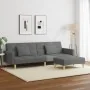 Sofá cama de 2 plazas con taburete tela gris oscuro by , Sofas - Ref: Foro24-3258107, Price: 335,19 €, Discount: %