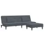 Sofá cama de 2 plazas con taburete terciopelo gris oscuro by , Sofas - Ref: Foro24-3258111, Price: 305,20 €, Discount: %