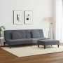 Sofá cama de 2 plazas con taburete terciopelo gris oscuro by , Sofas - Ref: Foro24-3258111, Price: 305,20 €, Discount: %