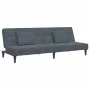 Sofá cama de 2 plazas con taburete terciopelo gris oscuro by , Sofas - Ref: Foro24-3258111, Price: 305,20 €, Discount: %