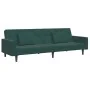 Sofá cama de 2 plazas con taburete terciopelo verde oscuro by , Sofas - Ref: Foro24-3258118, Price: 332,39 €, Discount: %