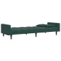 Sofá cama de 2 plazas con taburete terciopelo verde oscuro by , Sofas - Ref: Foro24-3258118, Price: 332,39 €, Discount: %