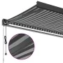 Toldo retráctil aluminio y tela gris antracita y blanco 5x3 m by , Awnings - Ref: Foro24-3216142, Price: 781,68 €, Discount: %