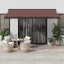 Toldo retráctil automático marrón 400x300 cm by , Awnings - Ref: Foro24-3215735, Price: 747,67 €, Discount: %