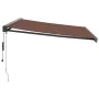 Toldo retráctil automático marrón 400x300 cm by , Awnings - Ref: Foro24-3215735, Price: 747,67 €, Discount: %