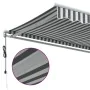 Toldo retráctil automático gris antracita y blanco 500x300 cm by , Awnings - Ref: Foro24-3310237, Price: 473,22 €, Discount: %