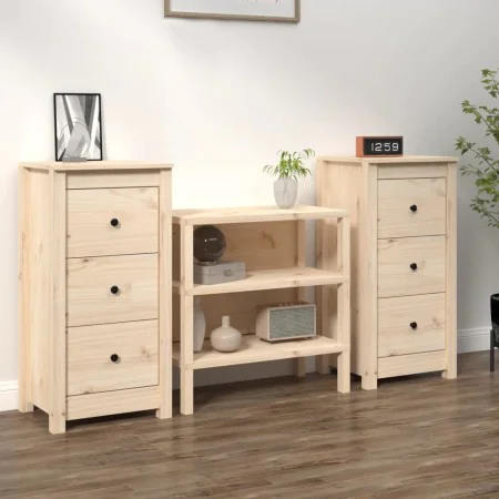 Aparadores 2 unidades madera maciza de pino 40x35x80 cm by , Sideboards - Ref: Foro24-813740, Price: 154,42 €, Discount: %