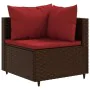 Set muebles de jardín 7 piezas y cojines ratán sintético marrón by , Garden sets - Ref: Foro24-3308117, Price: 514,61 €, Disc...