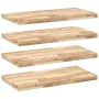 Estantes flotantes 4 uds madera acacia sin tratar 80x40x4 cm by , Shelves and shelves - Ref: Foro24-3279478, Price: 236,52 €,...