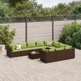 Set de sofás de jardín 11 pzas cojines ratán sintético marrón by , Garden sets - Ref: Foro24-3308342, Price: 811,43 €, Discou...