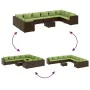 Set de sofás de jardín 11 pzas cojines ratán sintético marrón by , Garden sets - Ref: Foro24-3308342, Price: 811,43 €, Discou...
