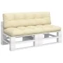 Cojines para sofá de palets 2 unidades tela crema by , Cushions for chairs and sofas - Ref: Foro24-360823, Price: 72,71 €, Di...