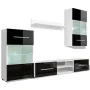Vitrina de pared de TV iluminación LED 4 pzas negro alto brillo von , TV-Möbel - Ref: Foro24-242573, Preis: 469,55 €, Rabatt: %