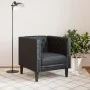 Sillón Chesterfield de cuero artificial negro by , Sofas - Ref: Foro24-372652, Price: 163,37 €, Discount: %