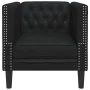 Sillón Chesterfield de cuero artificial negro by , Sofas - Ref: Foro24-372652, Price: 163,37 €, Discount: %