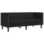 Sofá Chesterfield de 2 plazas cuero artificial negro by , Sofas - Ref: Foro24-372659, Price: 238,42 €, Discount: %