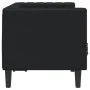 Sofá Chesterfield de 2 plazas cuero artificial negro by , Sofas - Ref: Foro24-372659, Price: 238,42 €, Discount: %
