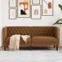 Sofá Chesterfield de 2 plazas piel de ante sintético marrón by , Sofas - Ref: Foro24-372665, Price: 271,60 €, Discount: %