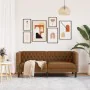 Sofá Chesterfield de 2 plazas piel de ante sintético marrón by , Sofas - Ref: Foro24-372665, Price: 271,60 €, Discount: %