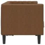 Sofá Chesterfield de 2 plazas piel de ante sintético marrón by , Sofas - Ref: Foro24-372665, Price: 271,60 €, Discount: %