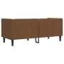 Sofá Chesterfield de 2 plazas piel de ante sintético marrón by , Sofas - Ref: Foro24-372665, Price: 271,60 €, Discount: %