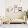 Sofá Chesterfield de 3 plazas cuero artificial blanco crema de , Sofás - Ref: Foro24-372667, Precio: 273,64 €, Descuento: %