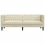 Sofá Chesterfield de 3 plazas cuero artificial blanco crema de , Sofás - Ref: Foro24-372667, Precio: 273,64 €, Descuento: %
