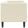 Sofá Chesterfield de 3 plazas cuero artificial blanco crema de , Sofás - Ref: Foro24-372667, Precio: 273,64 €, Descuento: %