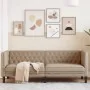 Sofá Chesterfield de 3 plazas cuero artificial marrón capuchino by , Sofas - Ref: Foro24-372671, Price: 267,71 €, Discount: %