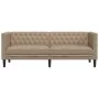 Sofá Chesterfield de 3 plazas cuero artificial marrón capuchino by , Sofas - Ref: Foro24-372671, Price: 267,71 €, Discount: %