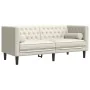 Sofá Chesterfield 2 plazas con cojines terciopelo blanco crema by , Sofas - Ref: Foro24-372690, Price: 301,10 €, Discount: %