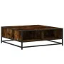Mesa de centro madera ingeniería metal roble ahumado 80x80x30cm de , Mesas de centro - Ref: Foro24-848771, Precio: 62,10 €, D...