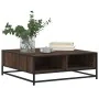 Mesa de centro madera ingeniería metal marrón roble 80x80x30 cm by , Coffee table - Ref: Foro24-848773, Price: 63,92 €, Disco...
