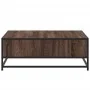 Mesa de centro madera ingeniería metal marrón roble 80x80x30 cm by , Coffee table - Ref: Foro24-848773, Price: 63,92 €, Disco...