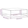 Mesa de centro madera ingeniería metal marrón roble 80x80x30 cm by , Coffee table - Ref: Foro24-848773, Price: 63,92 €, Disco...