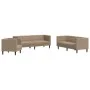 Juego de sofás Chesterfield 3 piezas cuero sintético capuchino von , Sofas - Ref: Foro24-3209272, Preis: 699,07 €, Rabatt: %