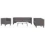 Juego de sofás Chesterfield 3 piezas cuero sintético gris by , Sofas - Ref: Foro24-3209270, Price: 713,40 €, Discount: %