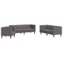 Juego de sofás Chesterfield 3 piezas cuero sintético gris by , Sofas - Ref: Foro24-3209270, Price: 713,40 €, Discount: %